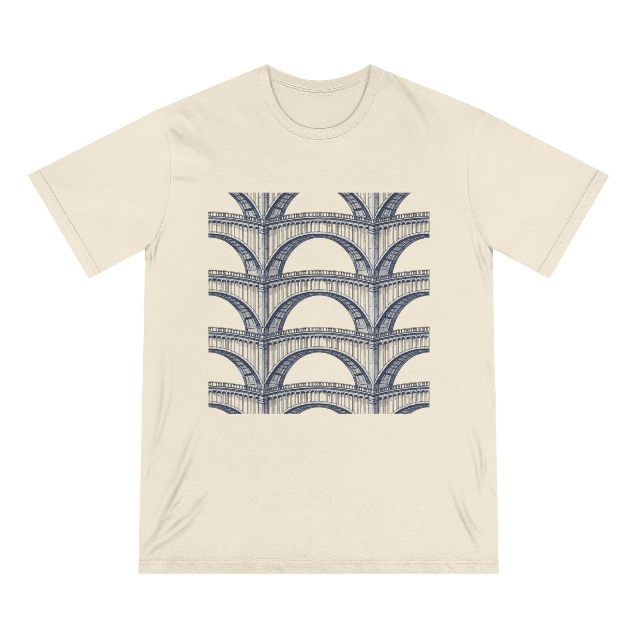 Architectural Arch Pattern T-Shirt — Minimalist Geometric Design