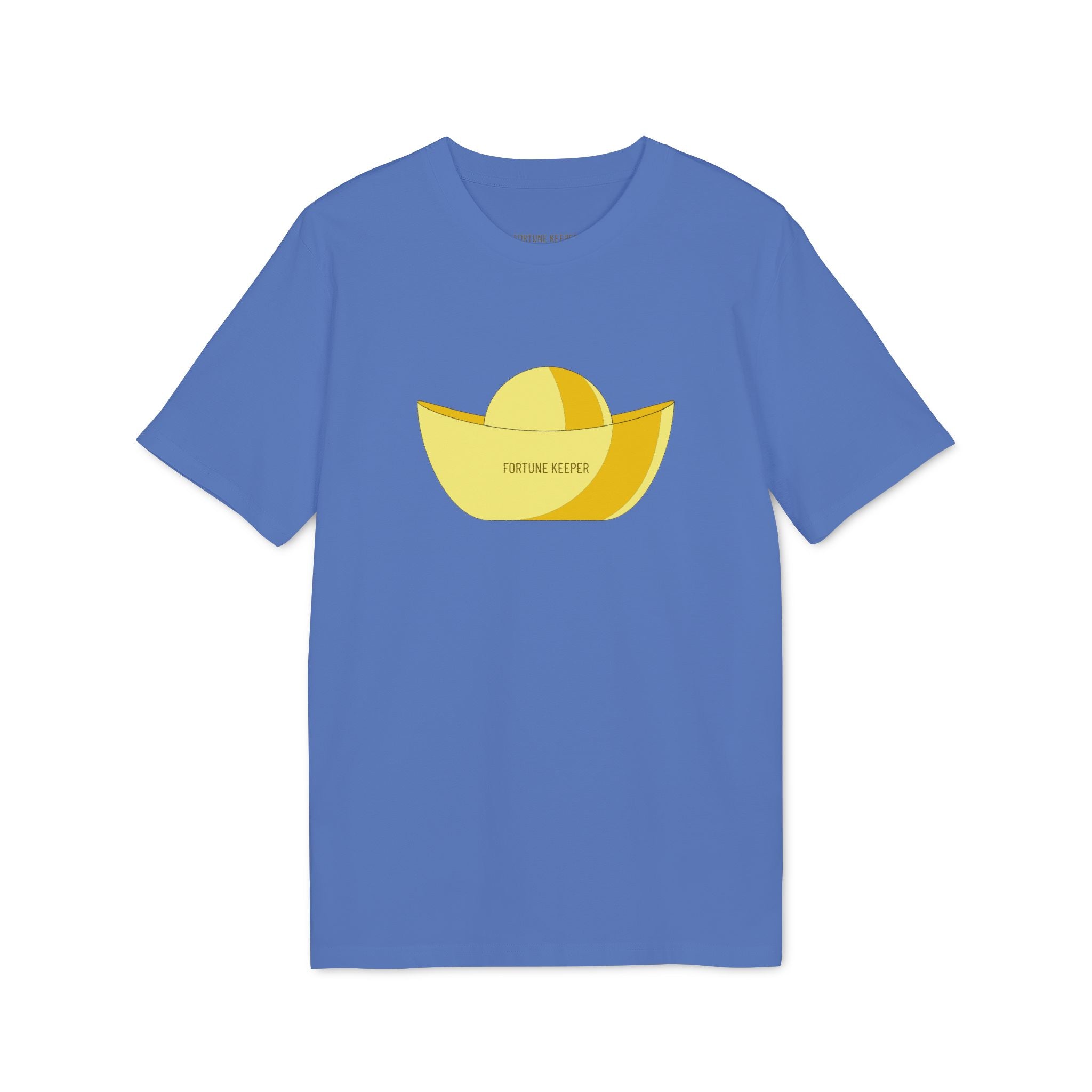 Gold Ingot T-Shirt (Minimal Yellow Sun & Boat Graphic Tee)