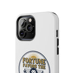 Fortune Favors the Brave Phone Case (Protective Tough Case with Lion Emblem)