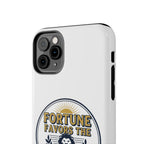 Fortune Favors the Brave Phone Case (Protective Tough Case with Lion Emblem)