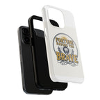 Fortune Favors the Brave Phone Case — Protective Tough Case with Lion Emblem