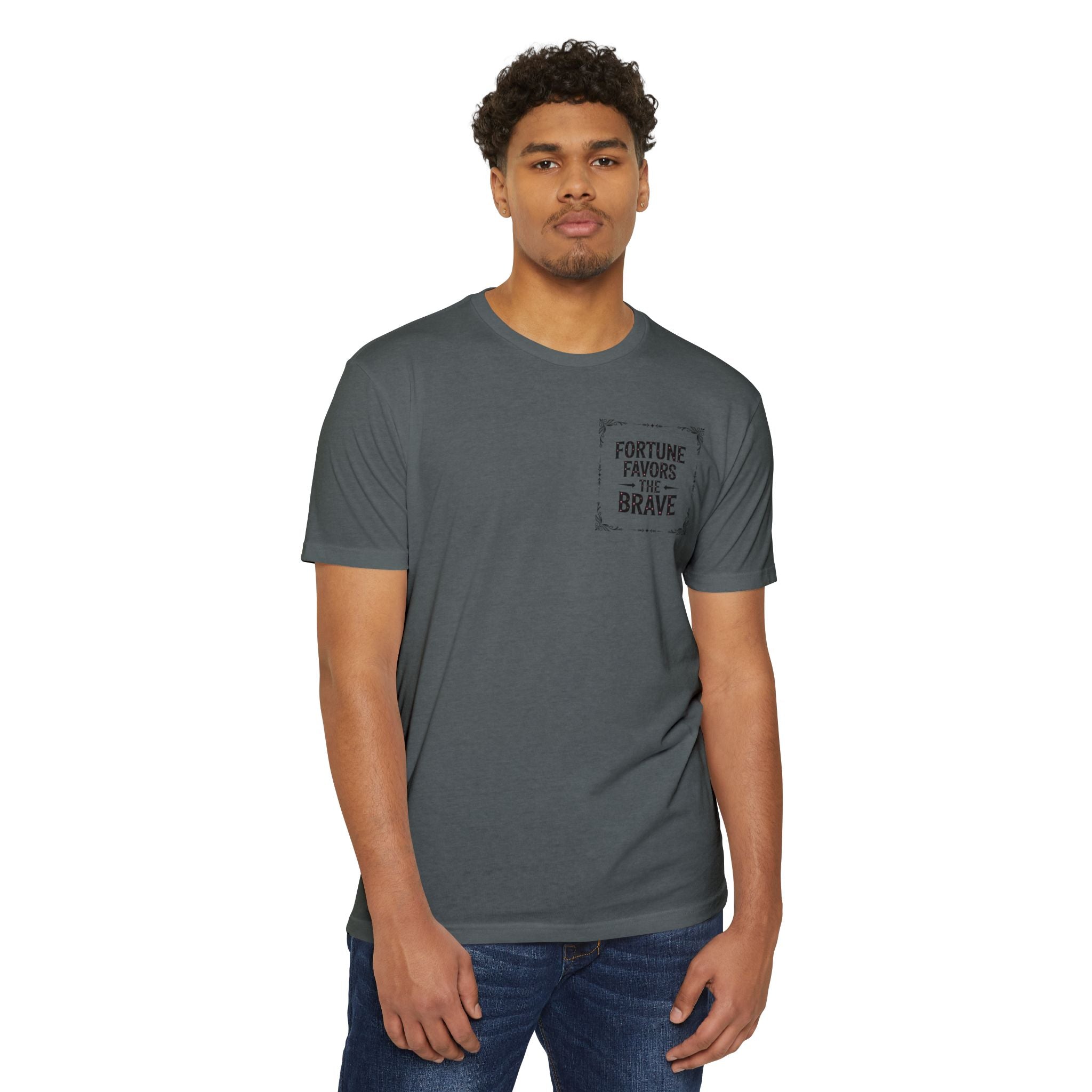 Fortune Favors the Brave (Unisex CVC Jersey T-shirt)