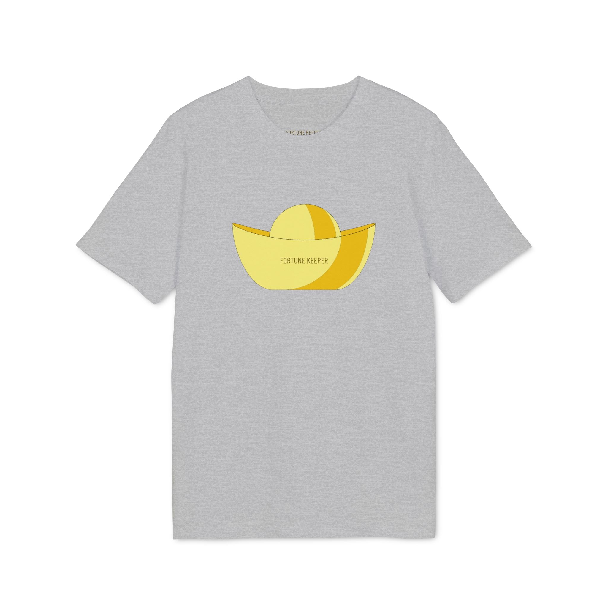 Gold Ingot T-Shirt (Minimal Yellow Sun & Boat Graphic Tee)