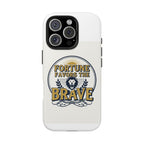 Fortune Favors the Brave Phone Case — Protective Tough Case with Lion Emblem