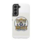 Fortune Favors the Brave Phone Case — Protective Tough Case with Lion Emblem