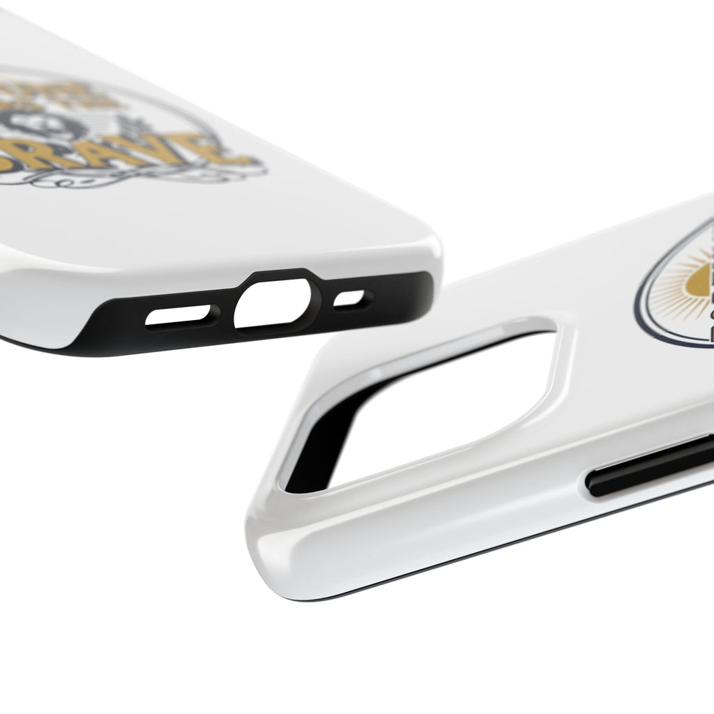 Fortune Favors the Brave Phone Case (Protective Tough Case with Lion Emblem)