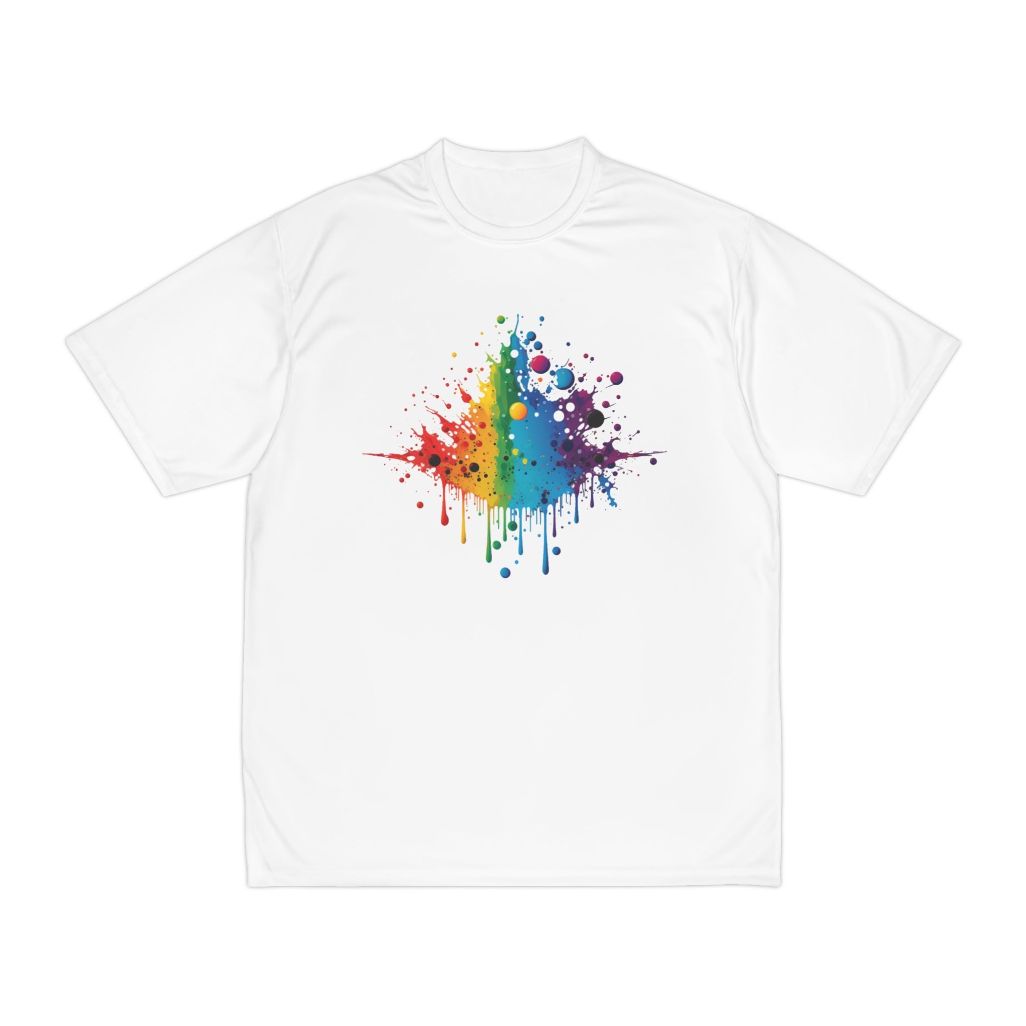 Rainbow Paint Splash Graphic (Performance T-Shirt)