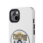 Fortune Favors the Brave Phone Case (Protective Tough Case with Lion Emblem)