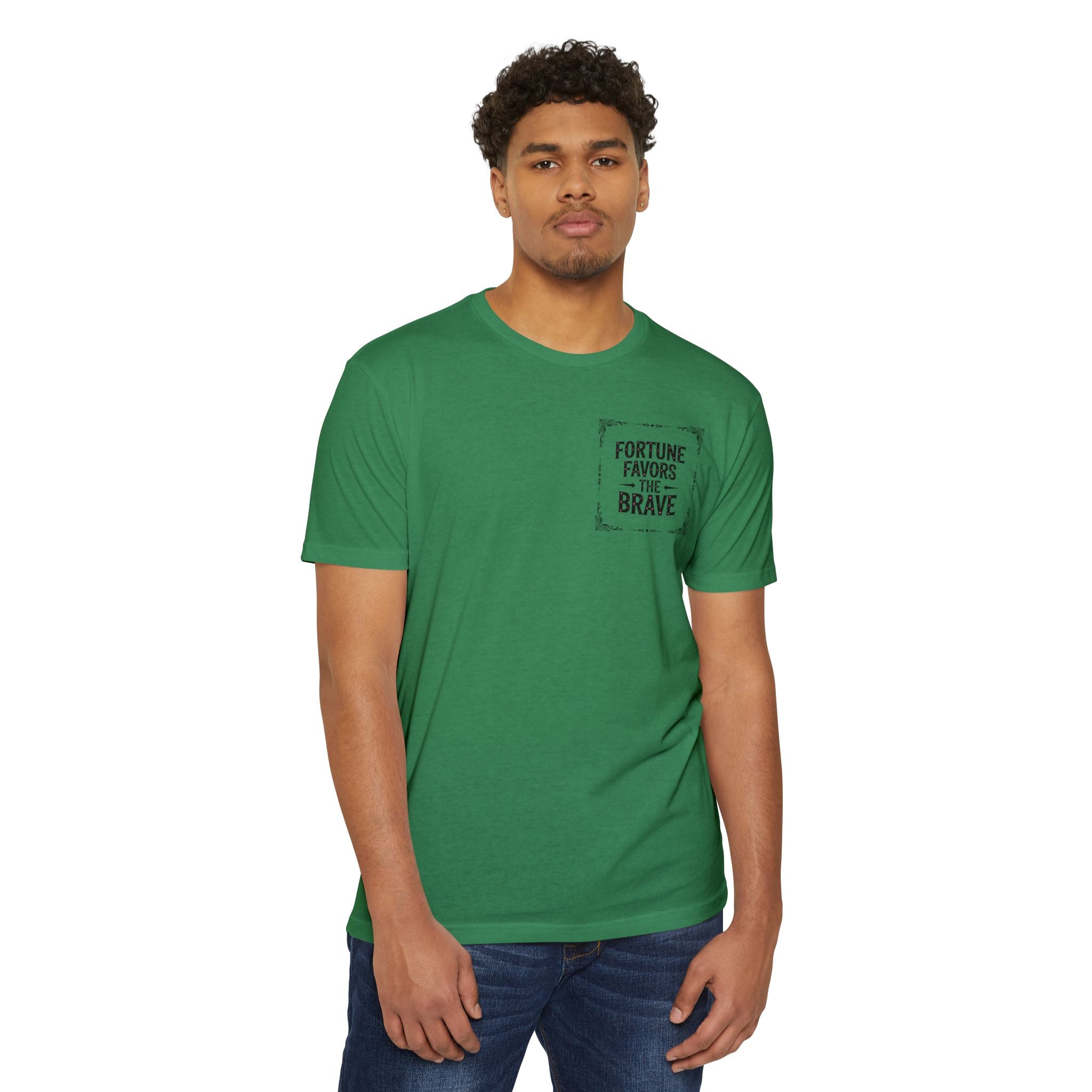 Fortune Favors the Brave (Unisex CVC Jersey T-shirt)