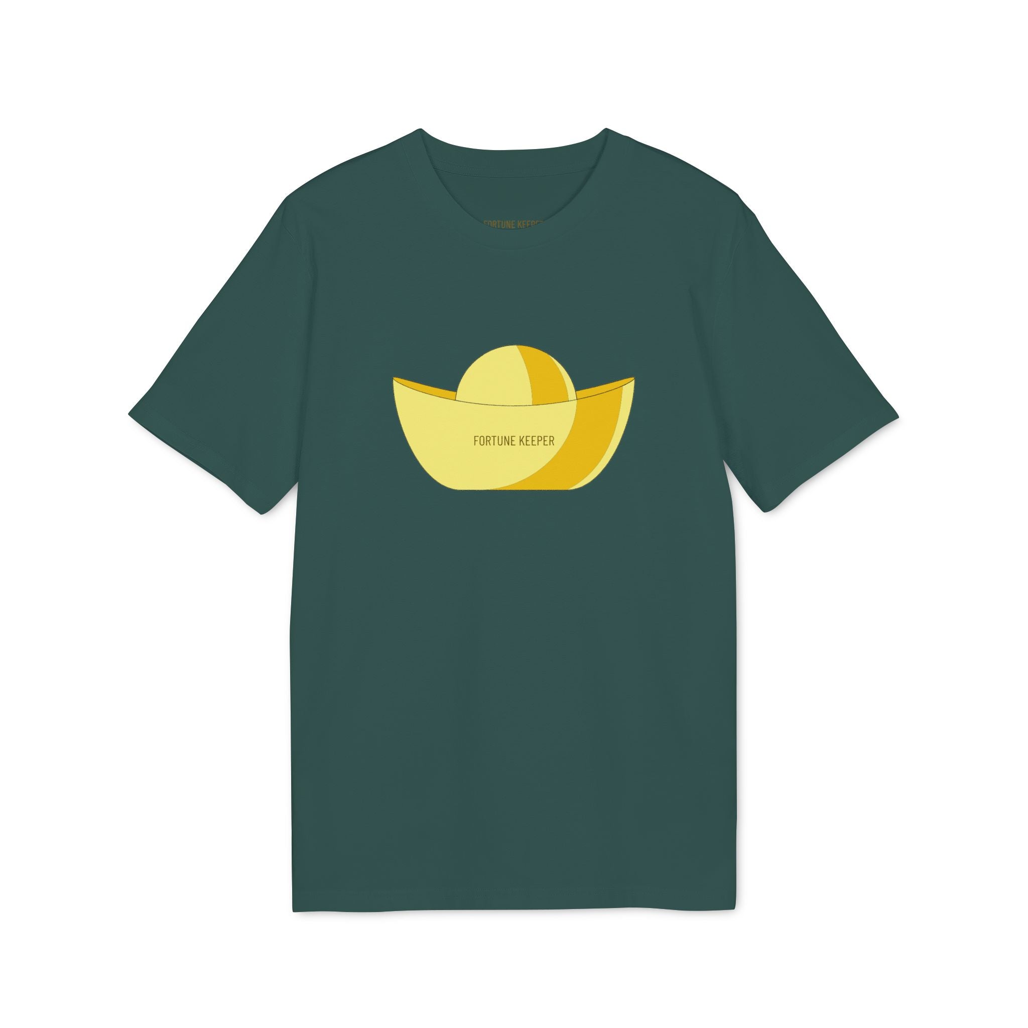Gold Ingot T-Shirt (Minimal Yellow Sun & Boat Graphic Tee)