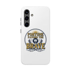 Fortune Favors the Brave Phone Case (Protective Tough Case with Lion Emblem)