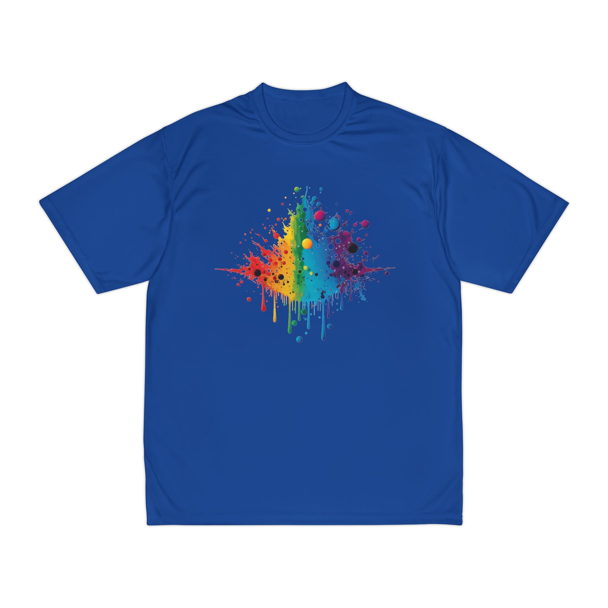 Rainbow Paint Splash Graphic (Performance T-Shirt)