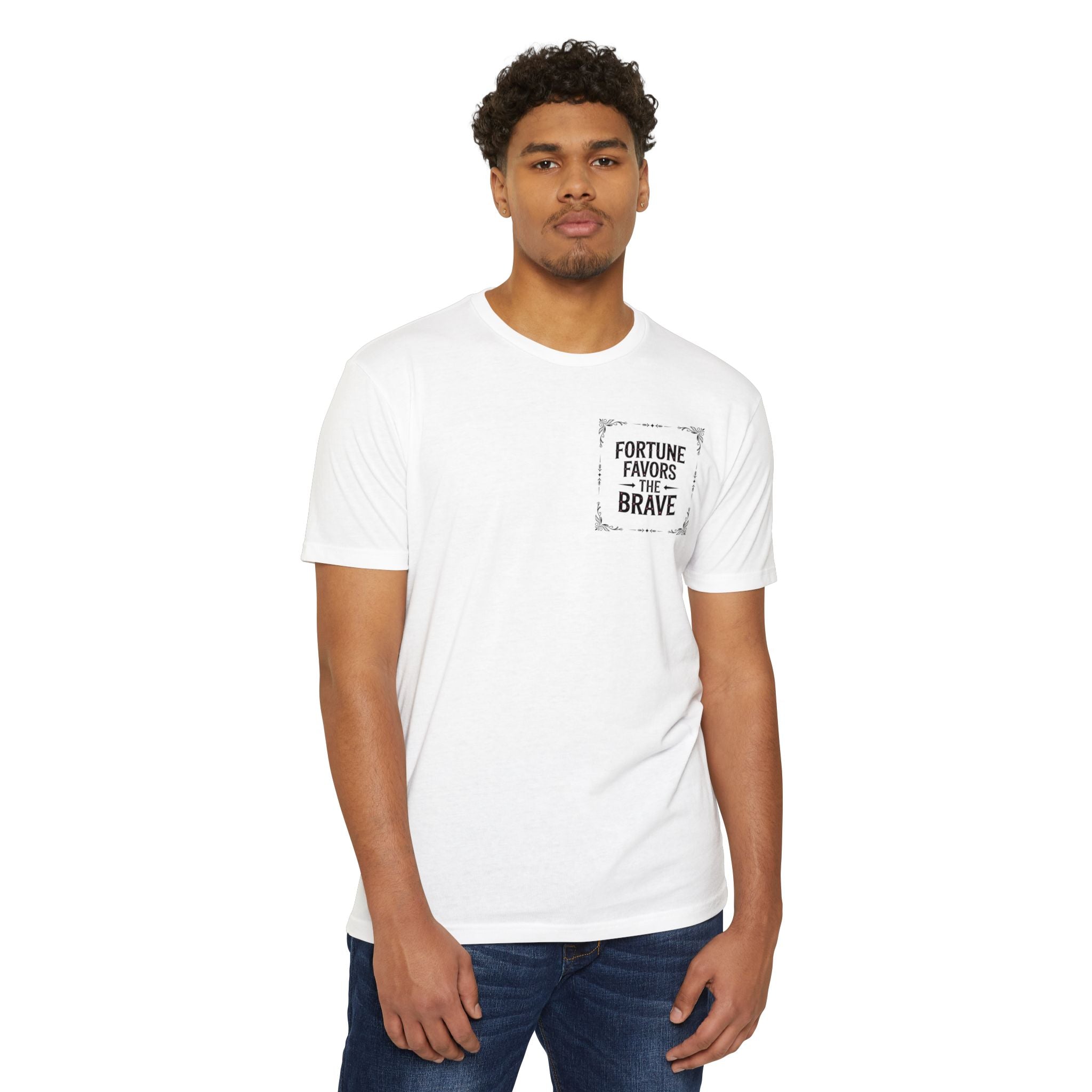 Fortune Favors the Brave (Unisex CVC Jersey T-shirt)