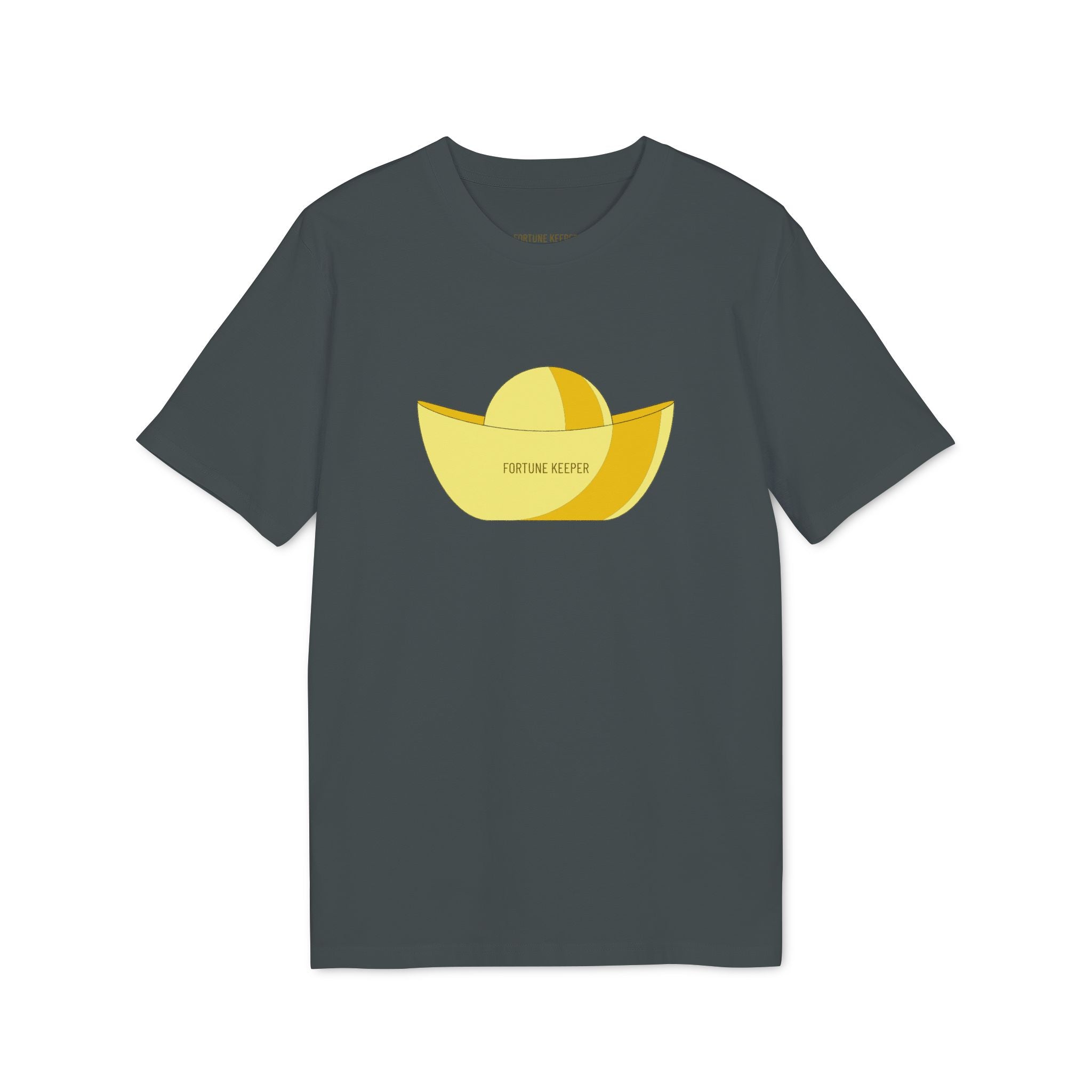 Gold Ingot T-Shirt (Minimal Yellow Sun & Boat Graphic Tee)