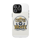 Fortune Favors the Brave Phone Case — Protective Tough Case with Lion Emblem