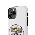 Fortune Favors the Brave Phone Case (Protective Tough Case with Lion Emblem)