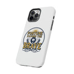 Fortune Favors the Brave Phone Case (Protective Tough Case with Lion Emblem)