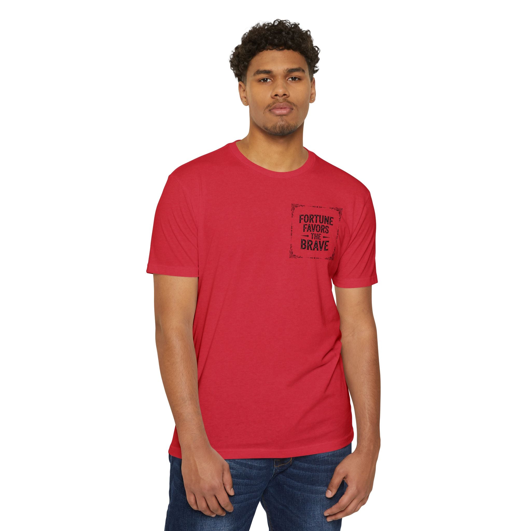 Fortune Favors the Brave (Unisex CVC Jersey T-shirt)