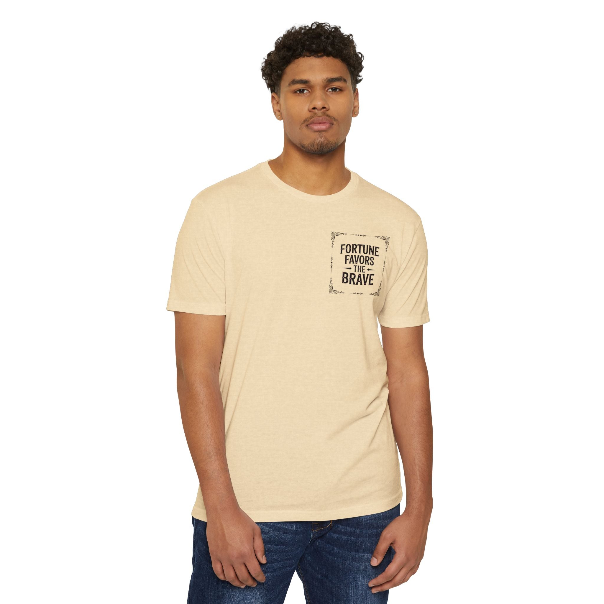 Fortune Favors the Brave (Unisex CVC Jersey T-shirt)