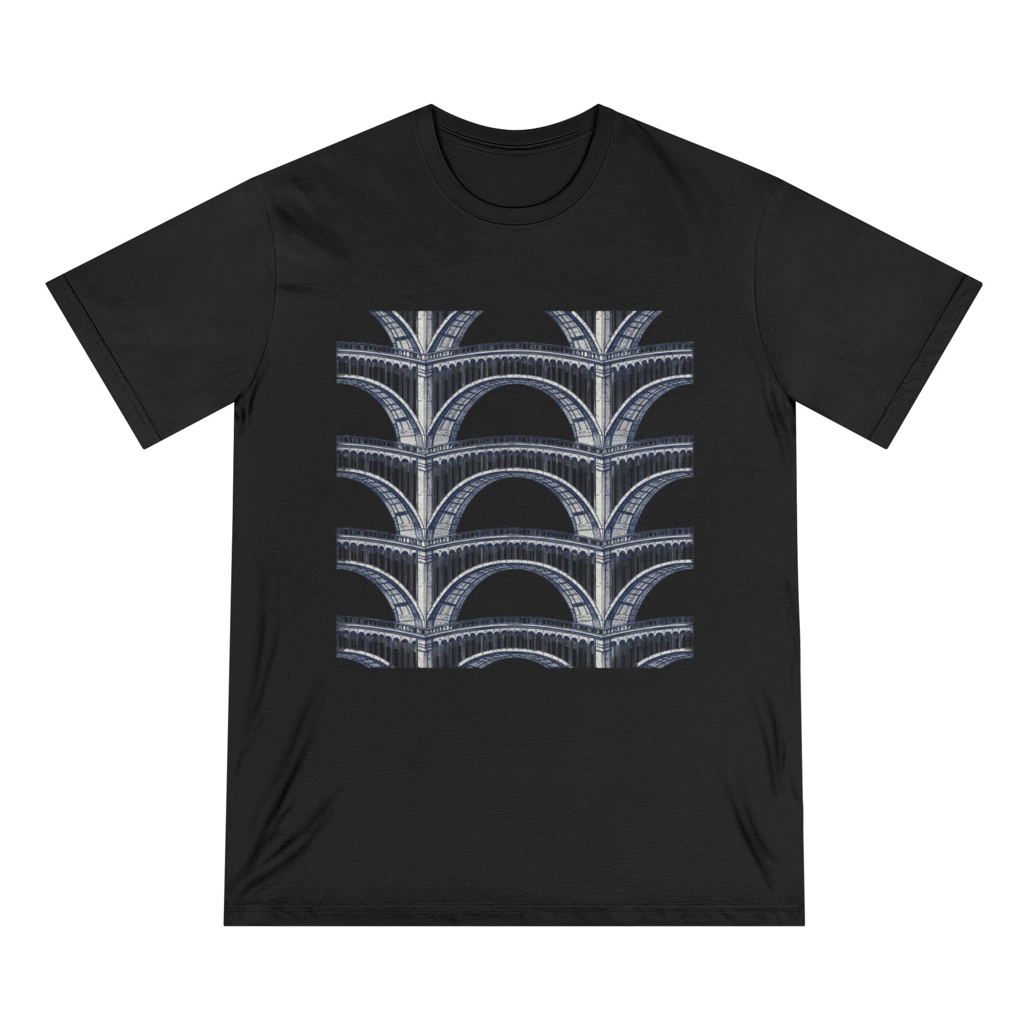Architectural Arch Pattern T-Shirt — Minimalist Geometric Design