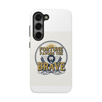 Fortune Favors the Brave Phone Case — Protective Tough Case with Lion Emblem