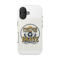 Fortune Favors the Brave Phone Case — Protective Tough Case with Lion Emblem