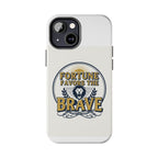Fortune Favors the Brave Phone Case — Protective Tough Case with Lion Emblem