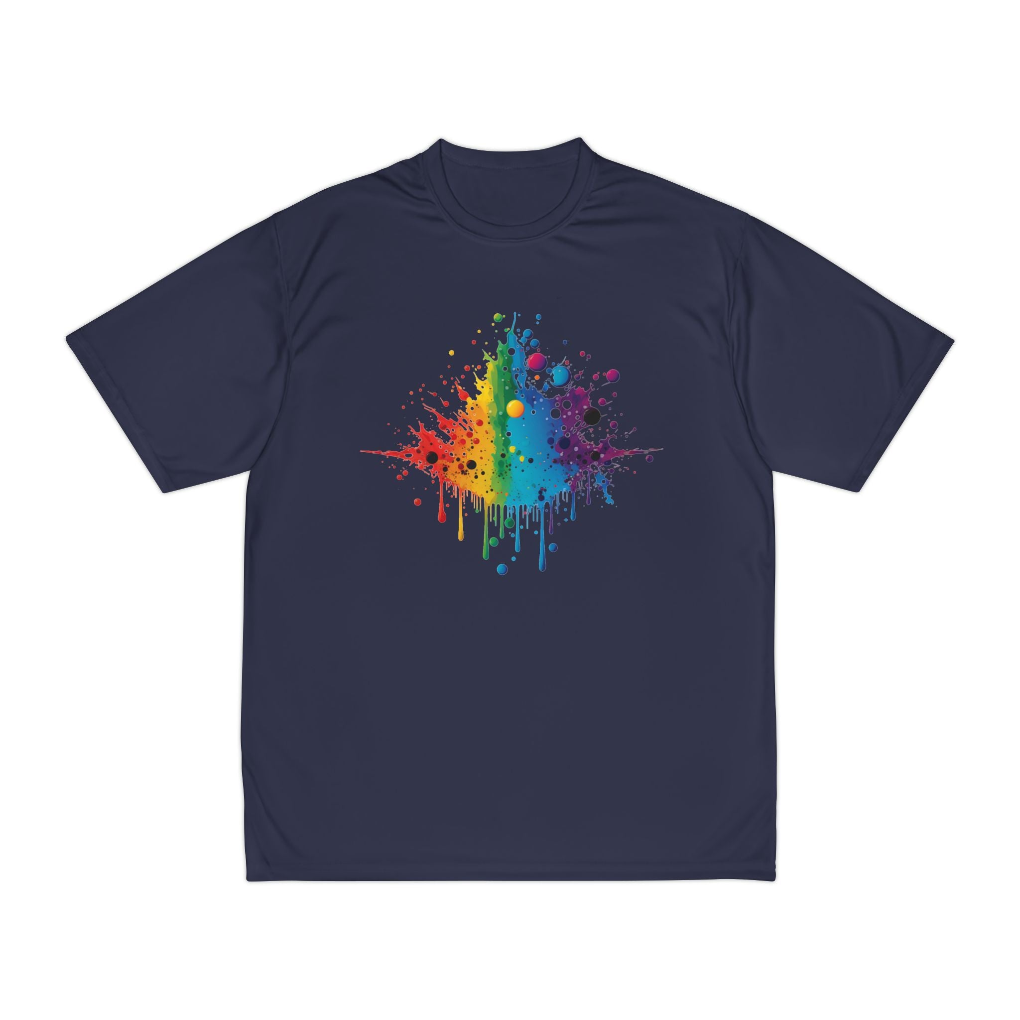 Rainbow Paint Splash Graphic (Performance T-Shirt)
