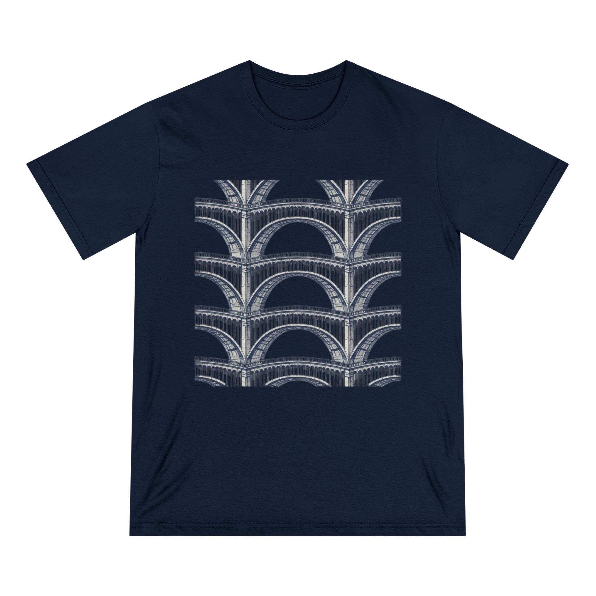Architectural Arch Pattern T-Shirt — Minimalist Geometric Design