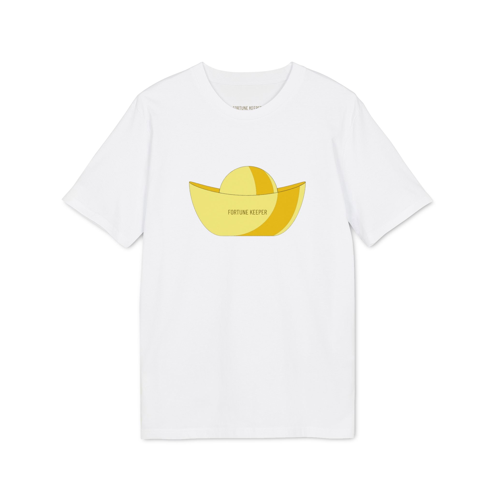 Gold Ingot T-Shirt (Minimal Yellow Sun & Boat Graphic Tee)