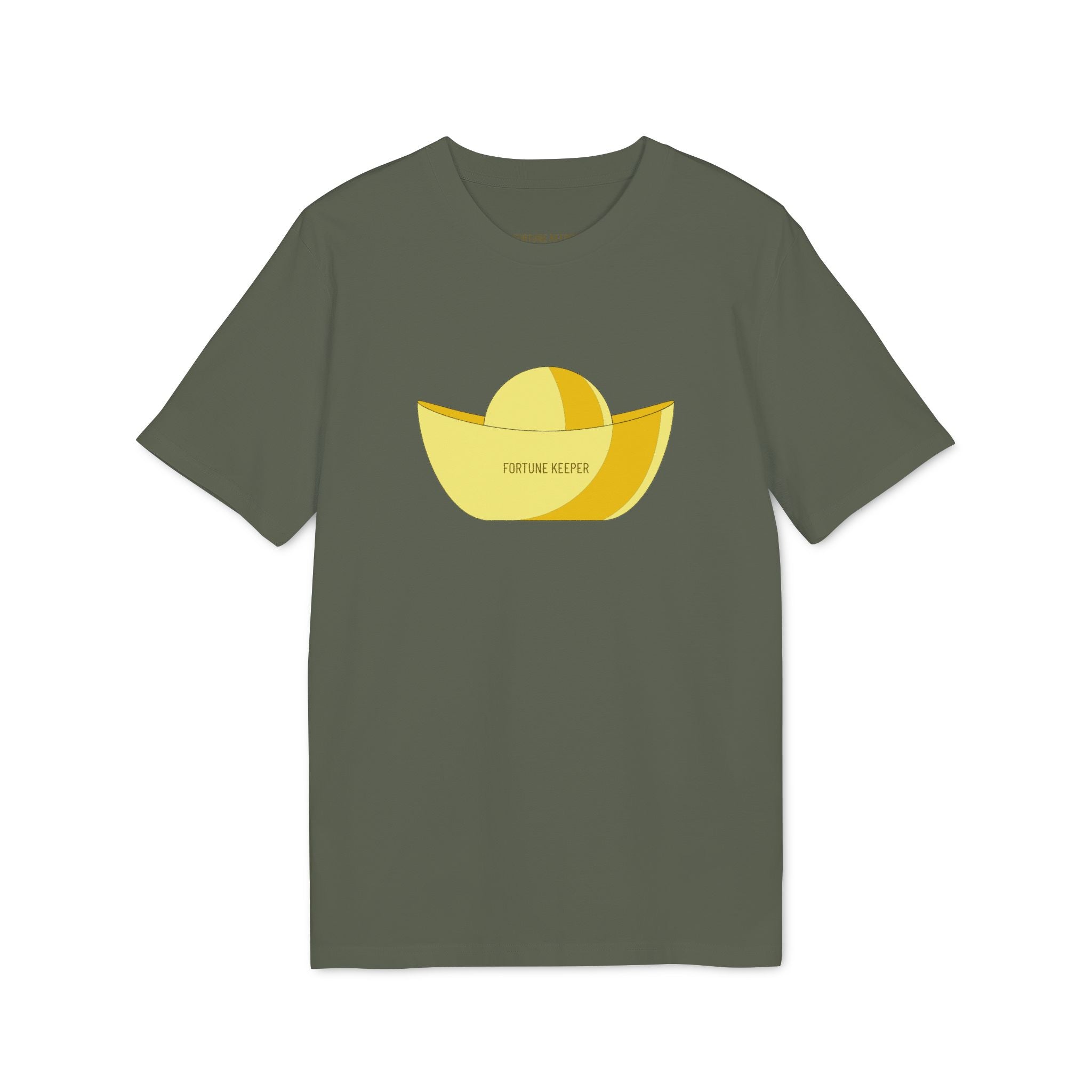 Gold Ingot T-Shirt (Minimal Yellow Sun & Boat Graphic Tee)