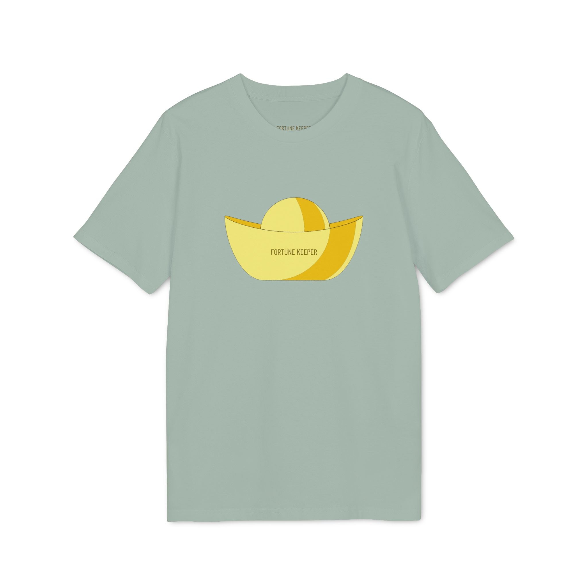 Gold Ingot T-Shirt (Minimal Yellow Sun & Boat Graphic Tee)