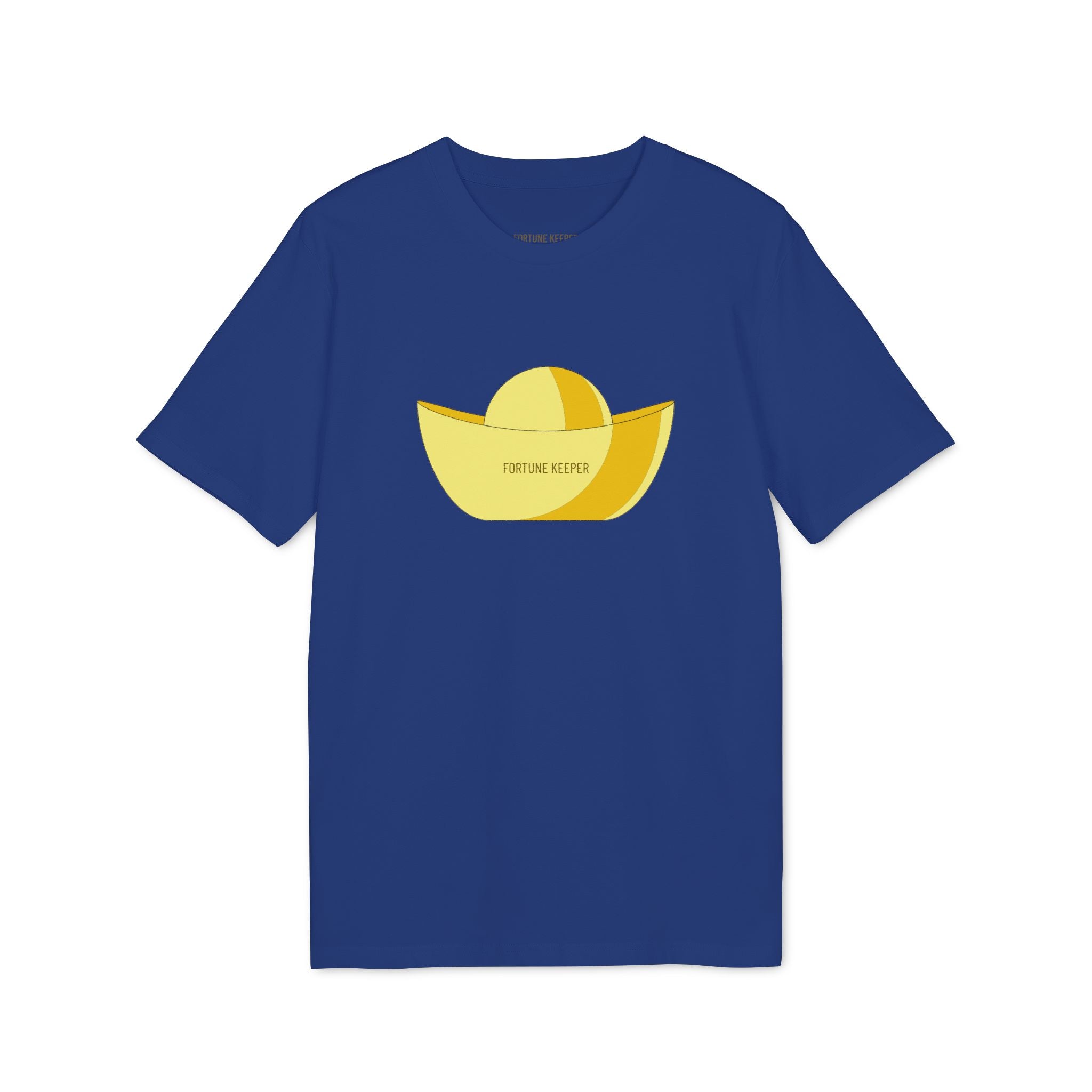 Gold Ingot T-Shirt (Minimal Yellow Sun & Boat Graphic Tee)